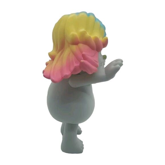 Trolls Dreamworks Bridget Gray Girl Troll Rainbow Hair 6” Girl Plastic Toy Doll - Picture 4 of 10